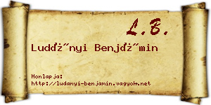 Ludányi Benjámin névjegykártya