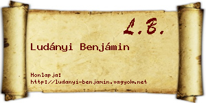 Ludányi Benjámin névjegykártya