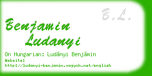 benjamin ludanyi business card